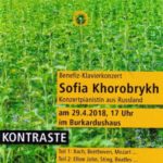 Benefizklavierkonzert für WüSL - Selbstbestimmt Leben Würzburg e.V. mit der Konzertpianistin Sofia Khorobrykh aus Russland